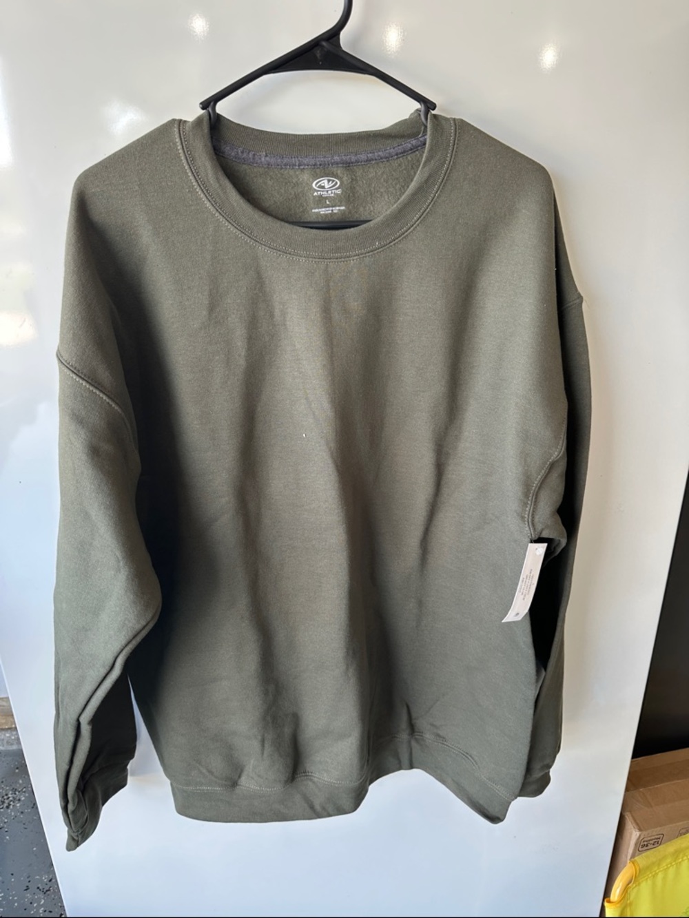 Athletic Works Men's Olive Green Crewneck Sweatshirt